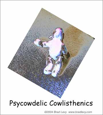 Psychedelic Cow doing Calisthenics