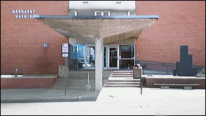 Hashinger Hall front entrance, 2004