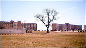 Daisy Hill Residence Halls, viewed from 15th and Iowa, 2004